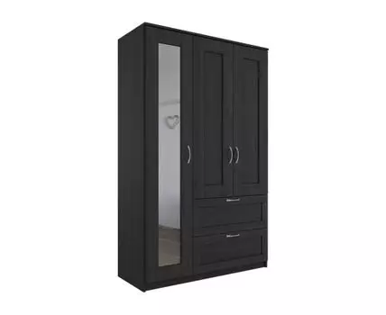 Распашной шкаф Сириус (190, 50 см, Два ящика, Прямые, венге, 117,1)