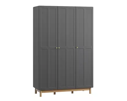 Распашной шкаф Виклу-3 Grafit Oak