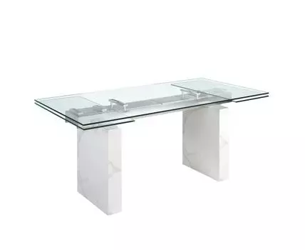 Раздвижной обеденный стол1112/MC22102DT из закаленного стекла и керамики