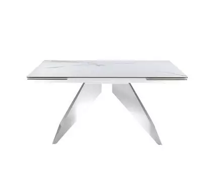 Раздвижной обеденный стол 1116/MC22183DT из керамики с мраморной отделкой