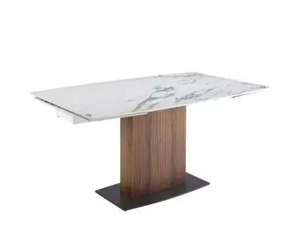 Раздвижной обеденный стол 1133/DT966 из керамики в мраморной отделке