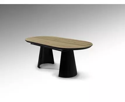 Раздвижной обеденный стол Capri с деревянной отделкой