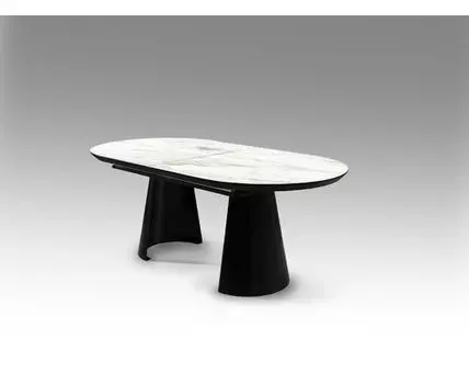 Раздвижной обеденный стол Capri с отделкой белый мрамор