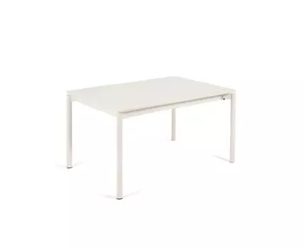 Раздвижной уличный стол Zaltana из алюминия светло-серого цвета, 140 (200) x 90