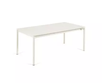 Раздвижной уличный стол Zaltana из алюминия светло-серого цвета, 180 (240) x 100