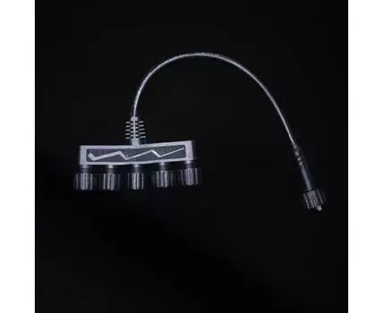 Разветвитель 5-ти Лучевой для Силиконовых Нитей 24В без Возможности Управления, Провод Черный Каучук, IP65