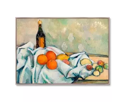 Репродукция картины на холсте Bottle and Fruits, 1890г. (мультиколор, 105)
