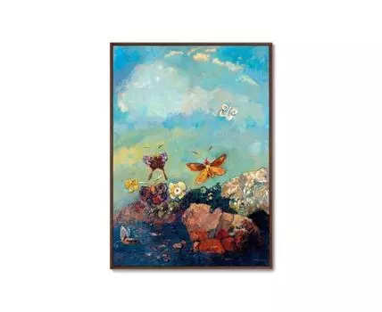 Репродукция картины на холсте Butterflies, 1910г. (мультиколор, 105)