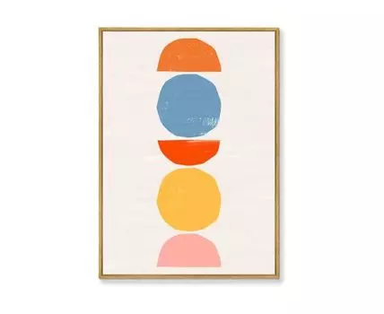 Репродукция картины на холсте Color vibes, No 8, 2021г. (мультиколор, золотистый, 75)