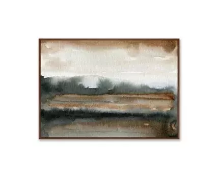 Репродукция картины на холсте Fields, late autumn (105)