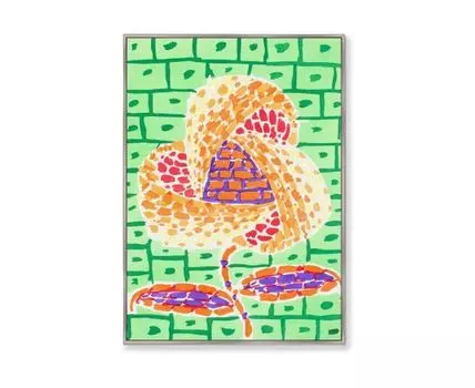 Репродукция картины на холсте Floral art nouveau artwork, plate No 18, 1925г. (мультиколор, серебристый, 75)