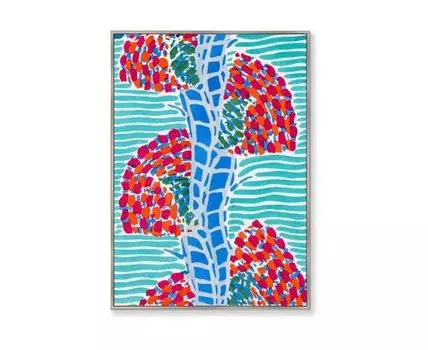 Репродукция картины на холсте Floral art nouveau artwork, plate No 17, 1925г. (мультиколор, серебристый, 75)