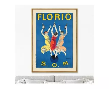 Репродукция картины на холсте Florio, 1911г. (мультиколор, золотистый, 75)