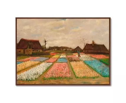 Репродукция картины на холсте Flower beds in Holland, 1883г. (мультиколор, 105)