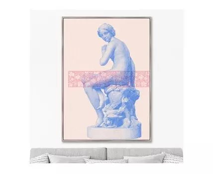 Репродукция картины на холсте Hidden Beauty, 2022г. (мультиколор, серебристый, 75)