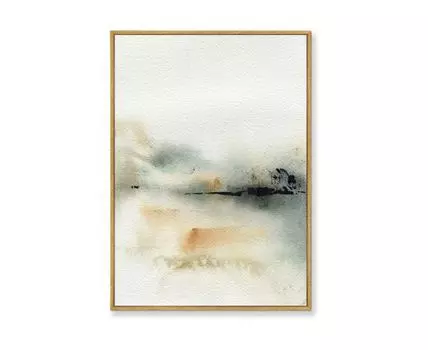 Репродукция картины на холсте Over the horizon (vertical), 2021г. (мультиколор, золотистый, 75)