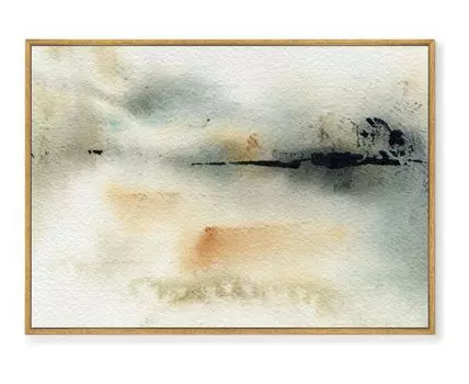 Репродукция картины на холсте Over the horizon, 2021г. (мультиколор, золотистый, 75)