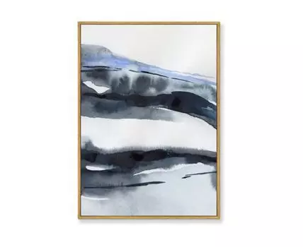 Репродукция картины на холсте Snow study, 2021г. (мультиколор, золотистый, 75)