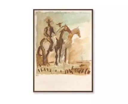 Репродукция картины на холсте Study of the Watch, 1930г. (мультиколор, орех, 75)