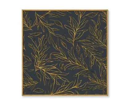 Репродукция картины на холсте Symphony of leaves, No 4, 2020г. (мультиколор, золотистый, 105)