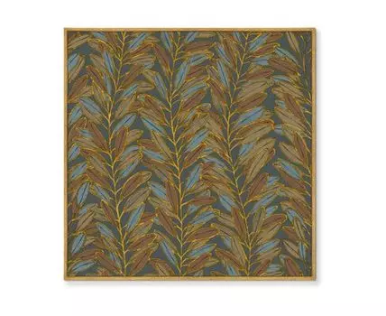 Репродукция картины на холсте Symphony of leaves, No 5, 2020г. (мультиколор, золотистый, 105)