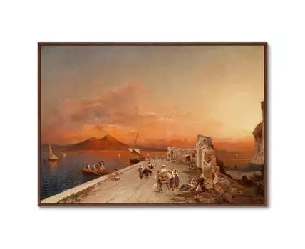 Репродукция картины на холсте Терпкий закат, 1895г. (мультиколор, 105)