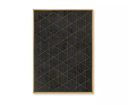 Репродукция картины на холсте The Line ornament, No 4, 2017г. (мультиколор, золотистый, 75)