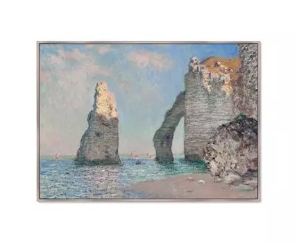 Репродукция картины на холсте The Rock Needle and the Porte d Aval, 1885г. (мультиколор, 105)