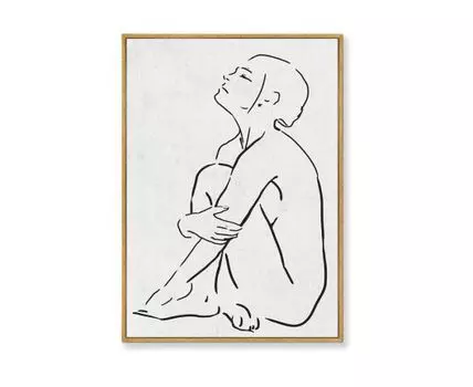 Репродукция картины на холсте Touched Deep inside, No 2, 2019г. (мультиколор, золотистый, 75)