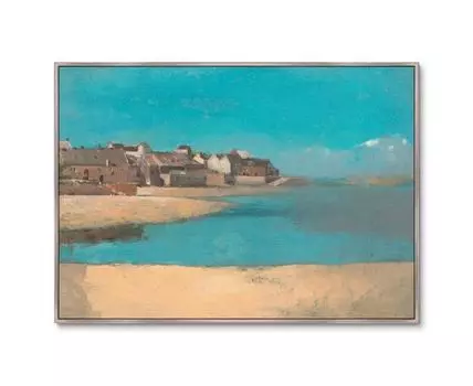Репродукция картины на холсте Village by the Sea in Brittany, 1880г. (мультиколор, 105)