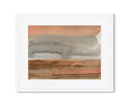 Репродукция картины в раме Earth colors, No2 (Белый, 42)