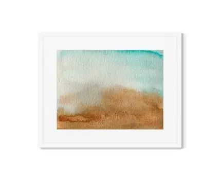 Репродукция картины в раме Earth colors, No3 (Белый, 42)