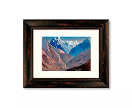 Репродукция картины в раме Гора «М», 1931г. (темно-коричневый, 40,5)