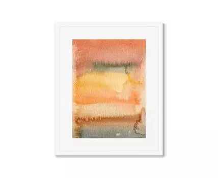 Репродукция картины в раме Hot summer evening sky (Белый, 42)