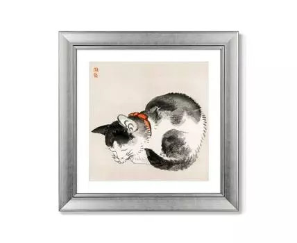 Репродукция картины в раме Sleeping cat, 1892г. (мультиколор, 60,5)