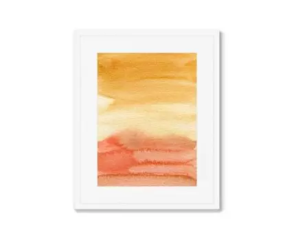 Репродукция картины в раме Sunset in June (Белый, 42)