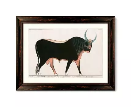 Репродукция картины в раме The Apis Bull, 1820г. (золотистый, 80,5)