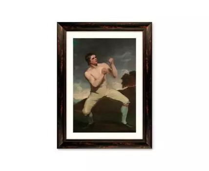 Репродукция картины в раме The Boxer, 1788г. (темно-коричневый, 60,5)