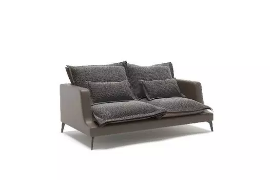 Rey диван прямой двухместный замша серый