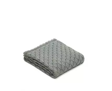 Ria Зеленый вязаный плед 70 х 100 см