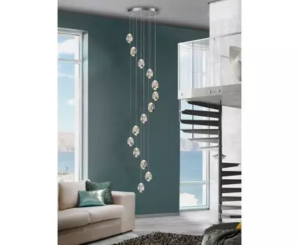 Rocio Большая люстра 14L хромированная 5M DIM