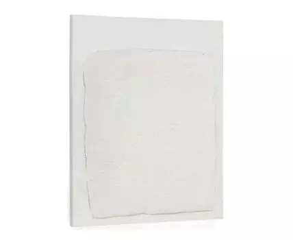 Rodes абстрактный фактурный холст белого цвета 80 x 100 см
