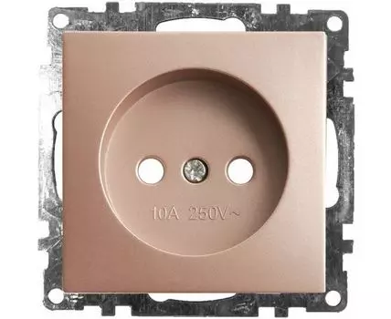 Розетка без заземления и с шторками, без рамки Stekker Катрин 39595