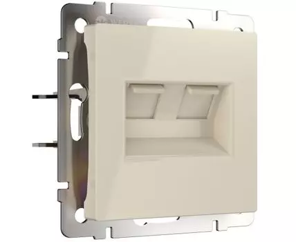 Розетка двойная Ethernet RJ-45 Werkel WL03-RJ45+RJ45 -ivory