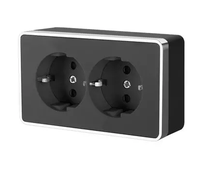 Розетка двойная с заземлением Gallant WL15-02-03