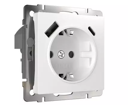 Розетка с быстрой зарядкой USB Type A+С белая Werkel