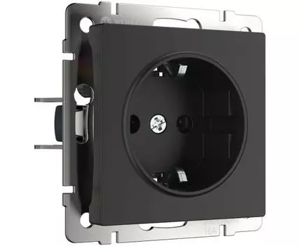 Розетка с заземлением, безвинтовой зажим Werkel WL08-10-01