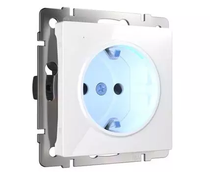 Розетка с заземлением и подсветкой Werkel WL01-10-03
