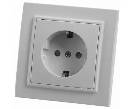 Розетка с заземлением и шторками Stekker Эрна 39050