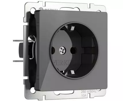 Розетка с заземлением и шторками Werkel